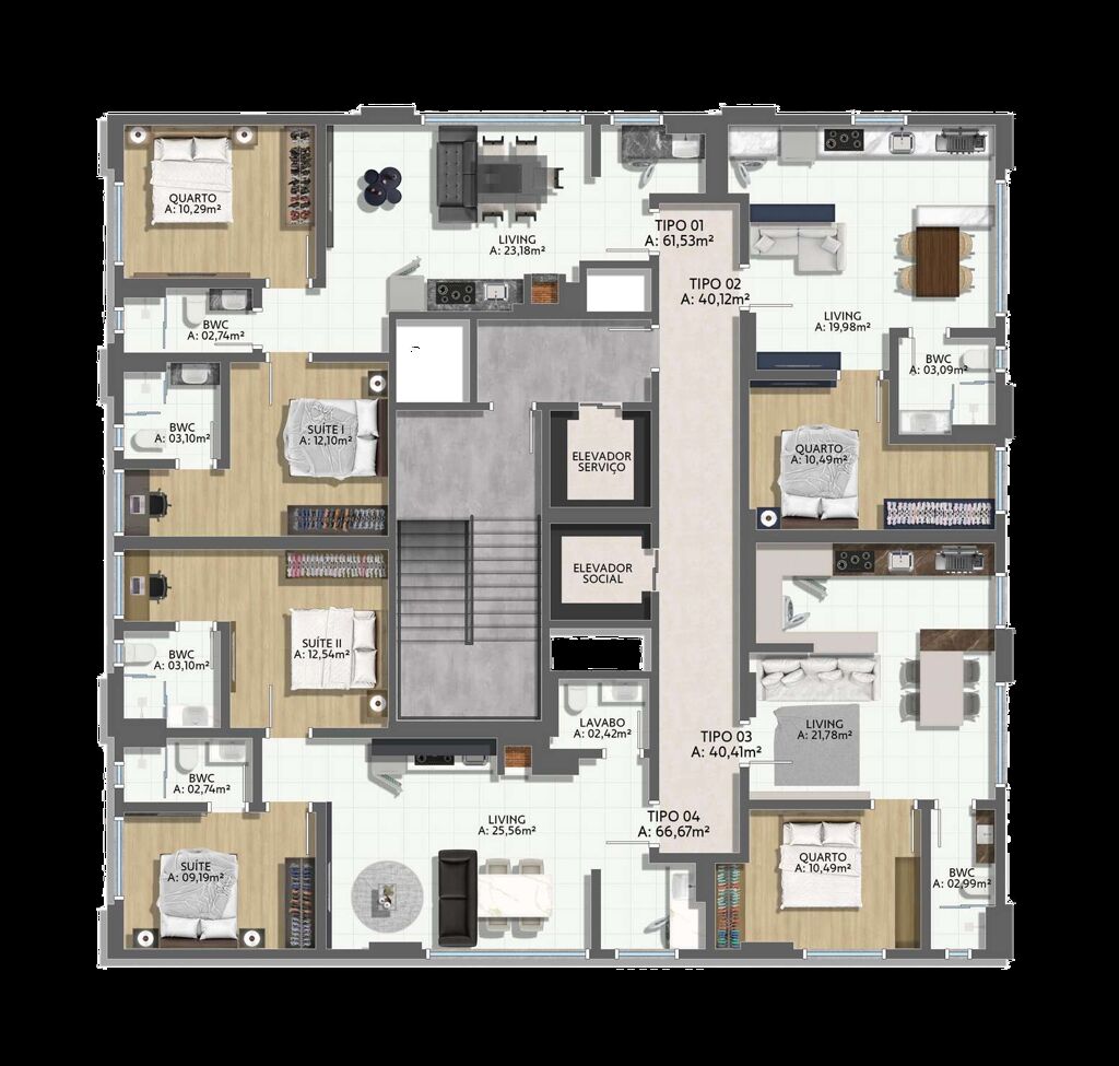 Apartamento, 1 quarto, 40 m² - Foto 2