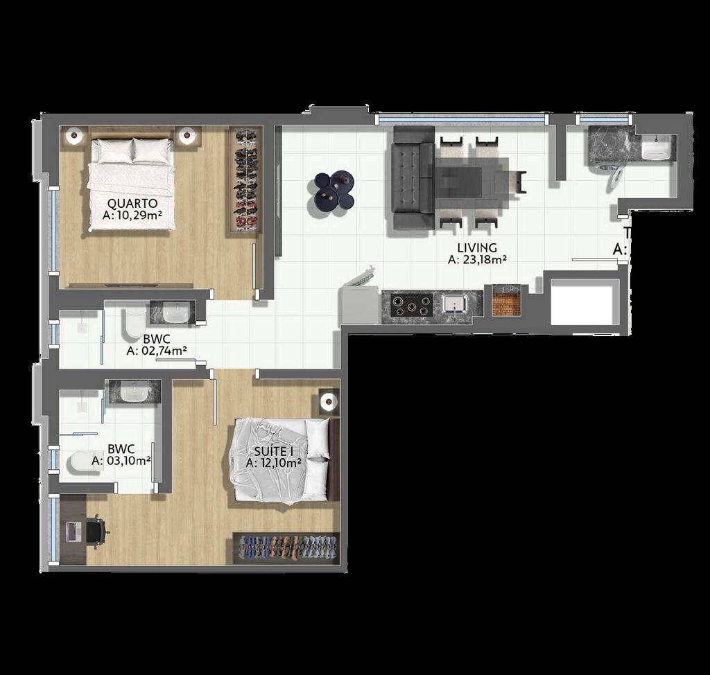 Apartamento, 1 quarto, 40 m² - Foto 5