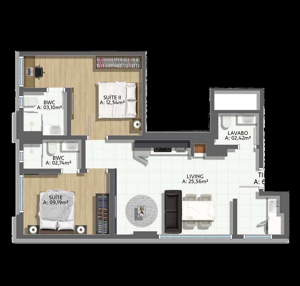 Apartamento, 1 quarto, 40 m² - Foto 6