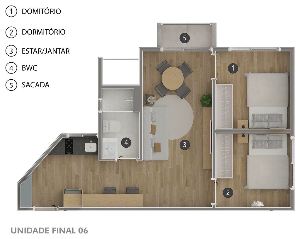 Apartamento, 2 quartos, 45 m² - Foto 10