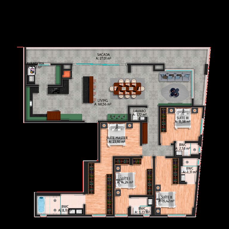 Apartamento, 4 quartos, 159 m² - Foto 7
