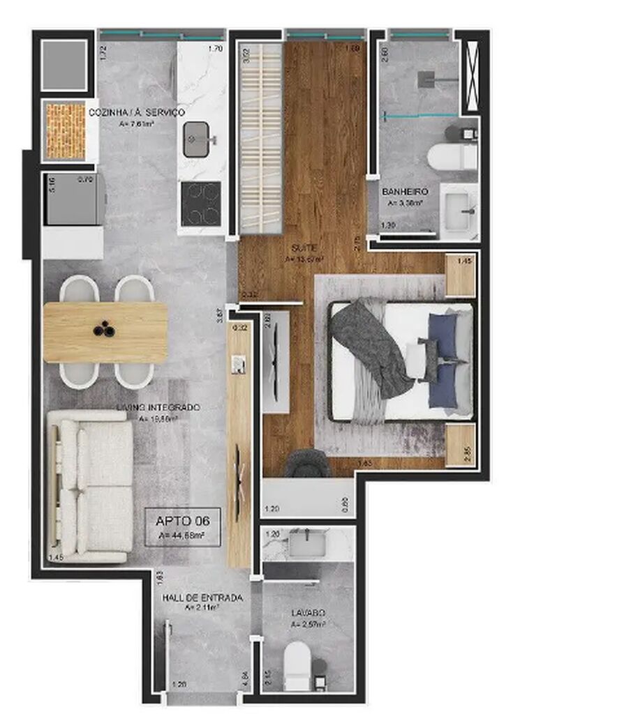 Apartamento, 64 m² - Foto 3