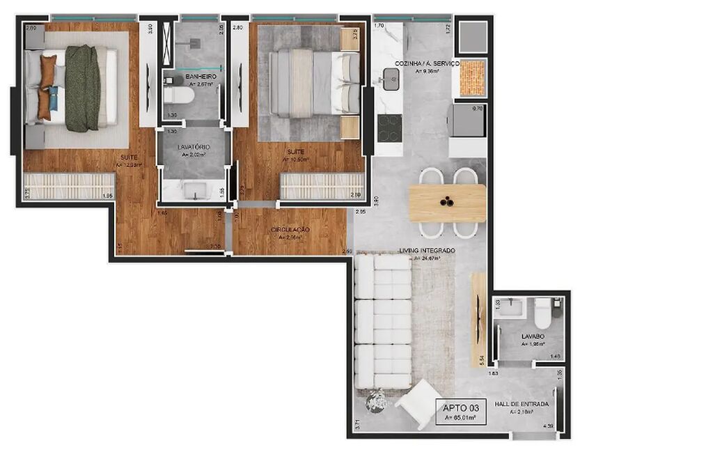 Apartamento, 64 m² - Foto 5