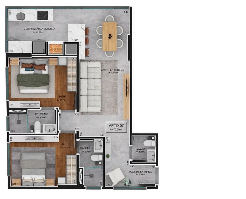 Apartamento, 64 m² - Foto 6