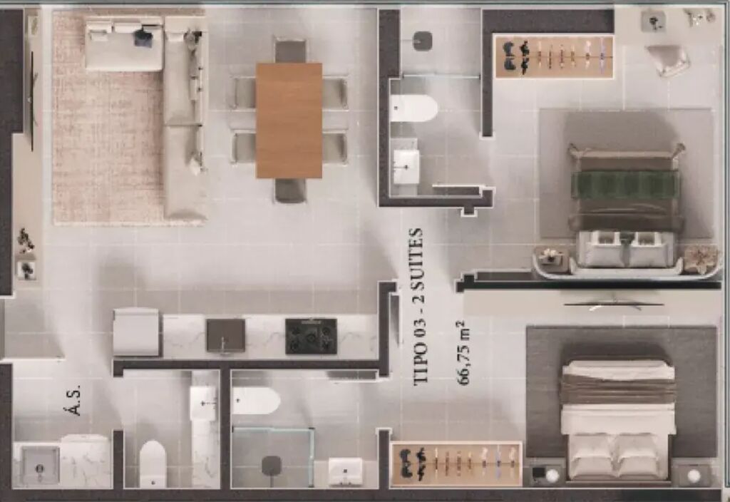 Kitnet-Studio, 57 m² - Foto 3
