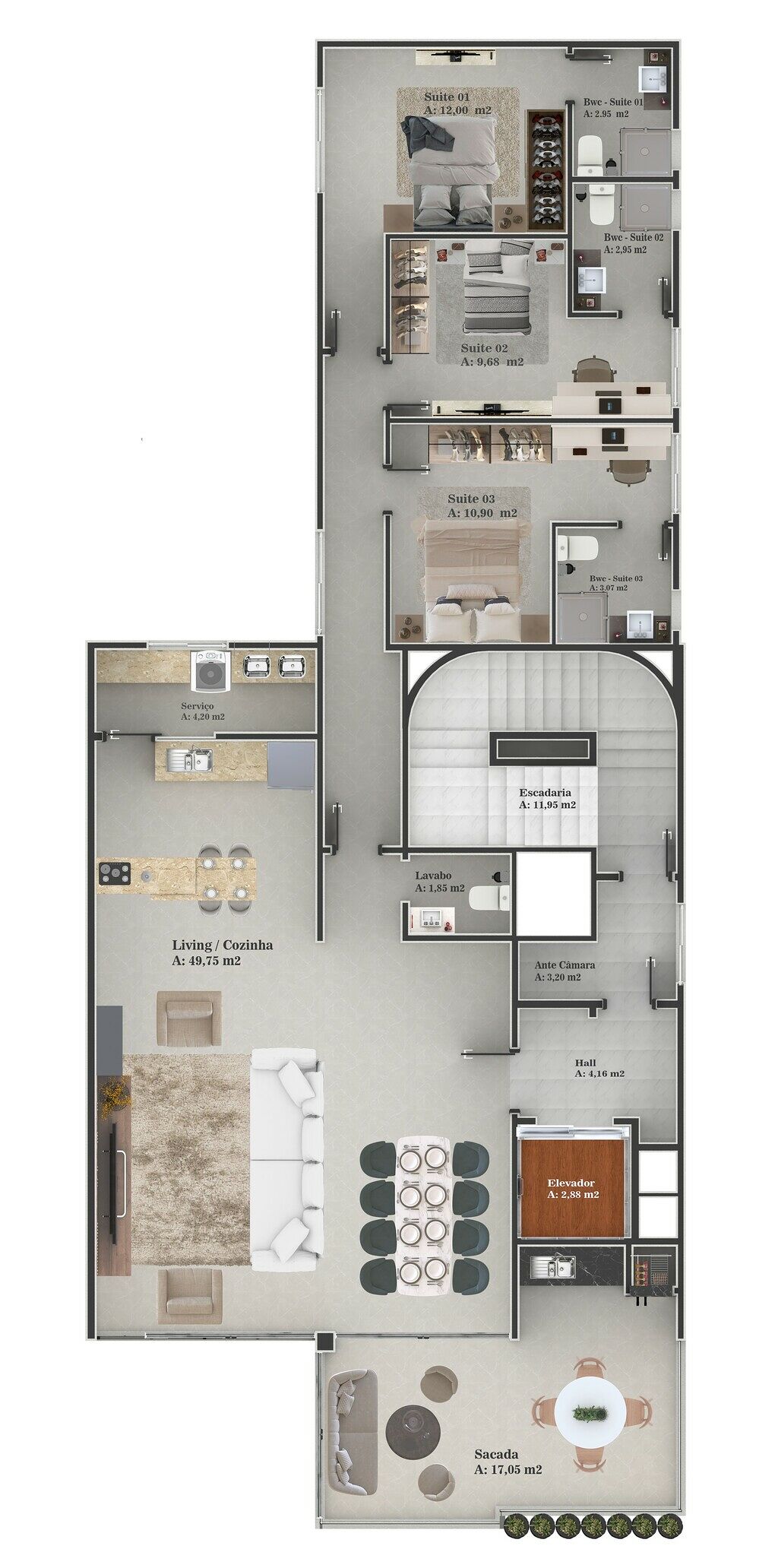 Apartamento, 101 m² - Foto 3