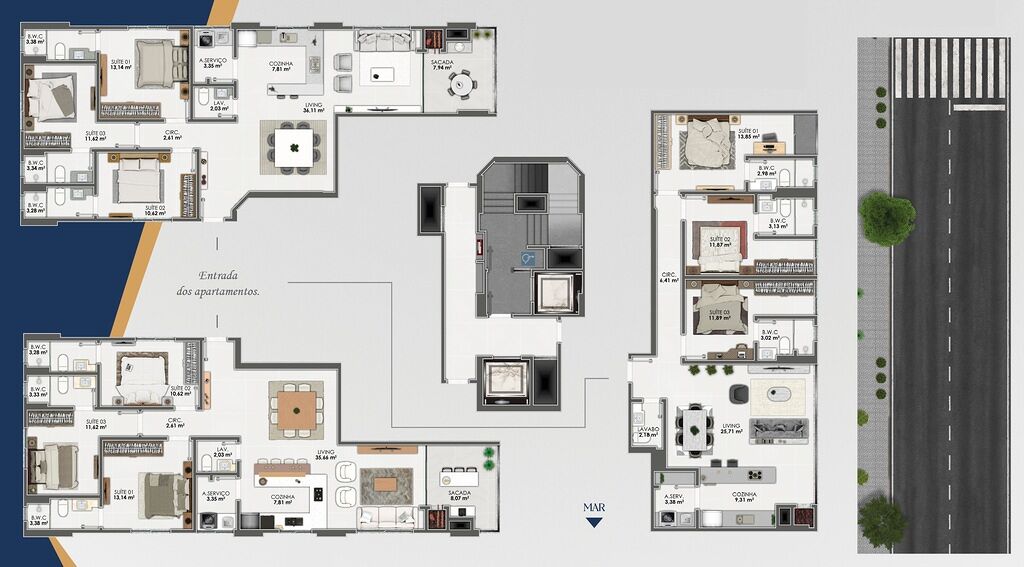 Apartamento, 3 quartos, 114 m² - Foto 3