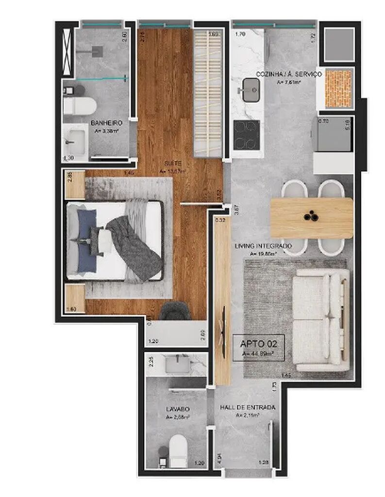 Apartamento, 75 m² - Foto 2
