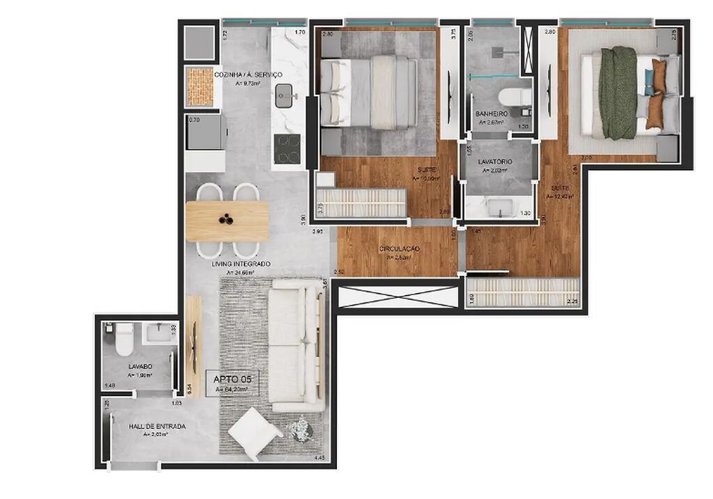 Apartamento, 75 m² - Foto 4