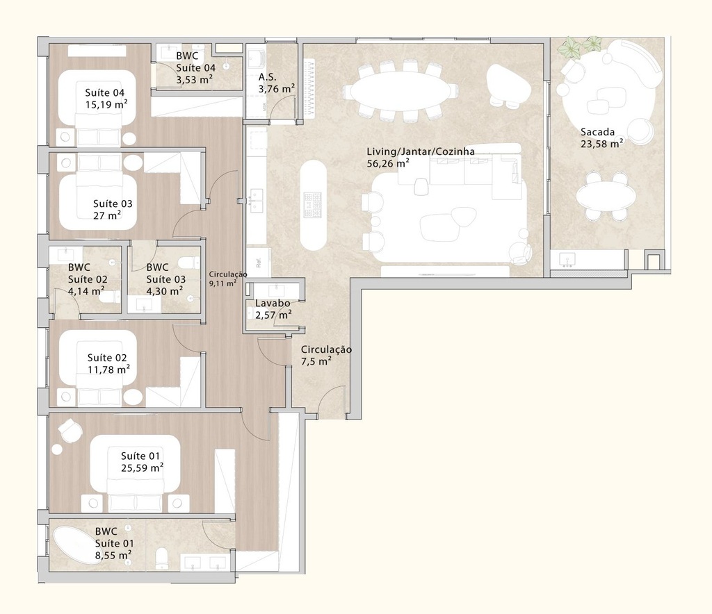 Apartamento, 4 quartos, 320 m² - Foto 9