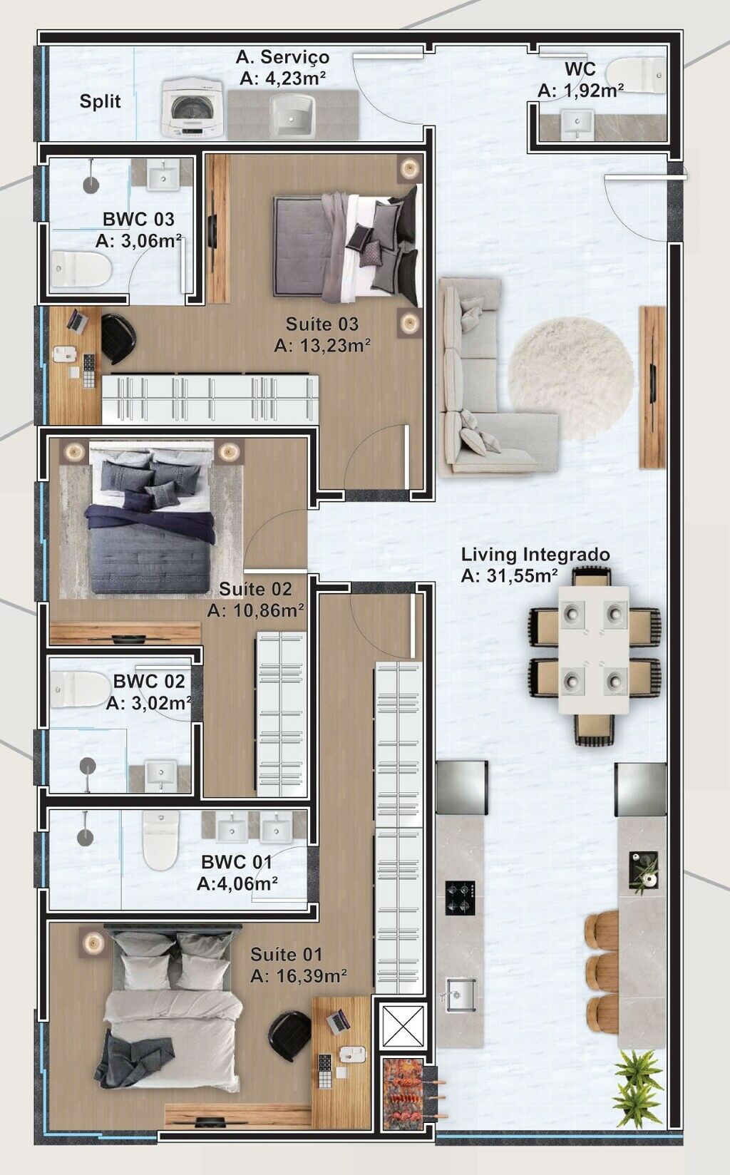 Apartamento, 3 quartos, 109 m² - Foto 5