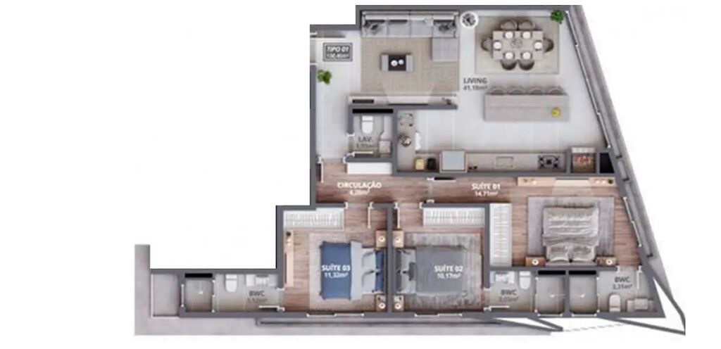 Apartamento, 108 m² - Foto 1