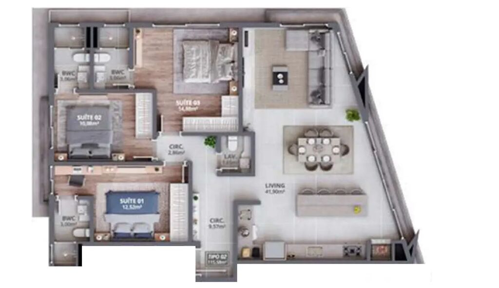 Apartamento, 108 m² - Foto 2