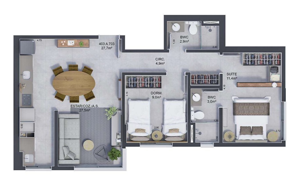 Apartamento, 70 m² - Foto 8