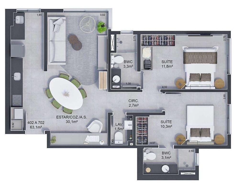 Apartamento, 70 m² - Foto 9