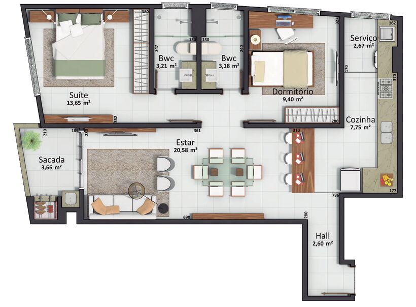 Apartamento, 2 quartos, 65 m² - Foto 4