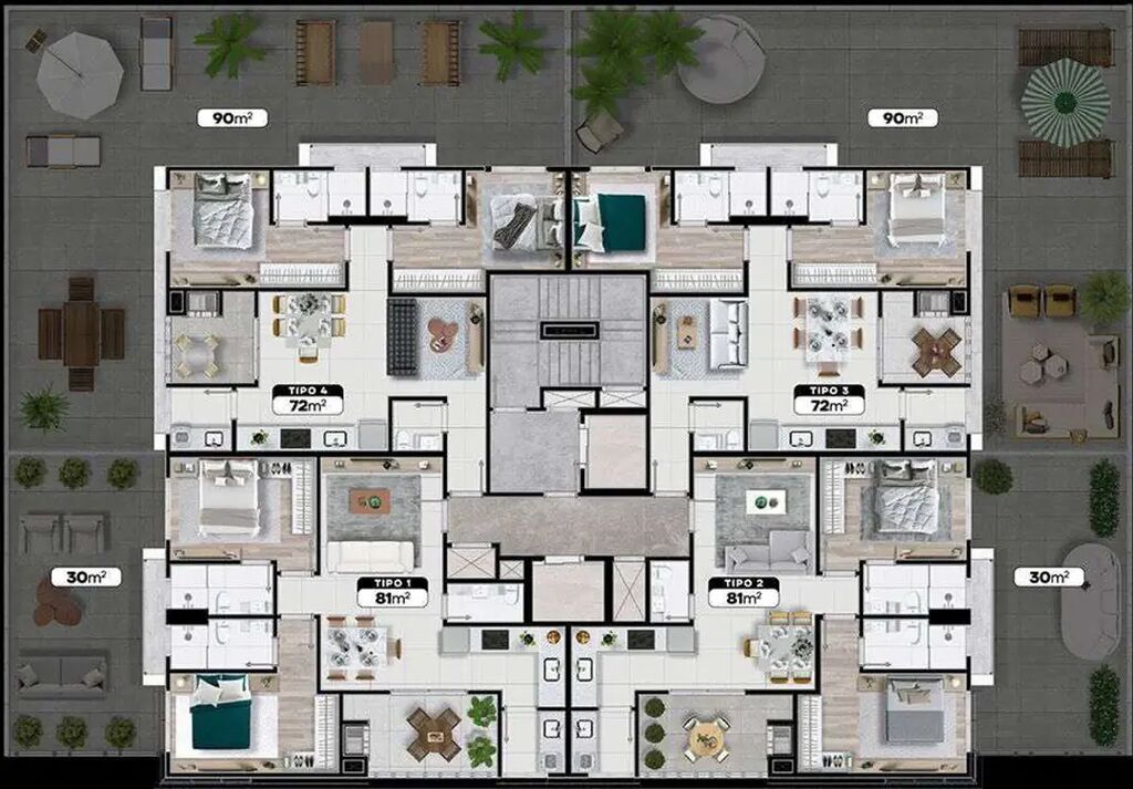 Apartamento, 2 quartos, 81 m² - Foto 1