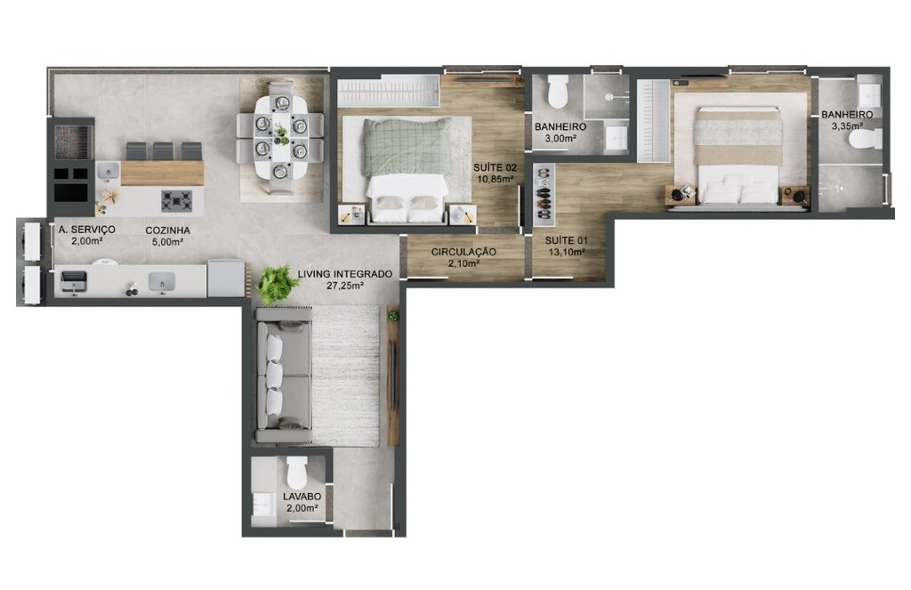 Apartamento, 2 quartos, 80 m² - Foto 6