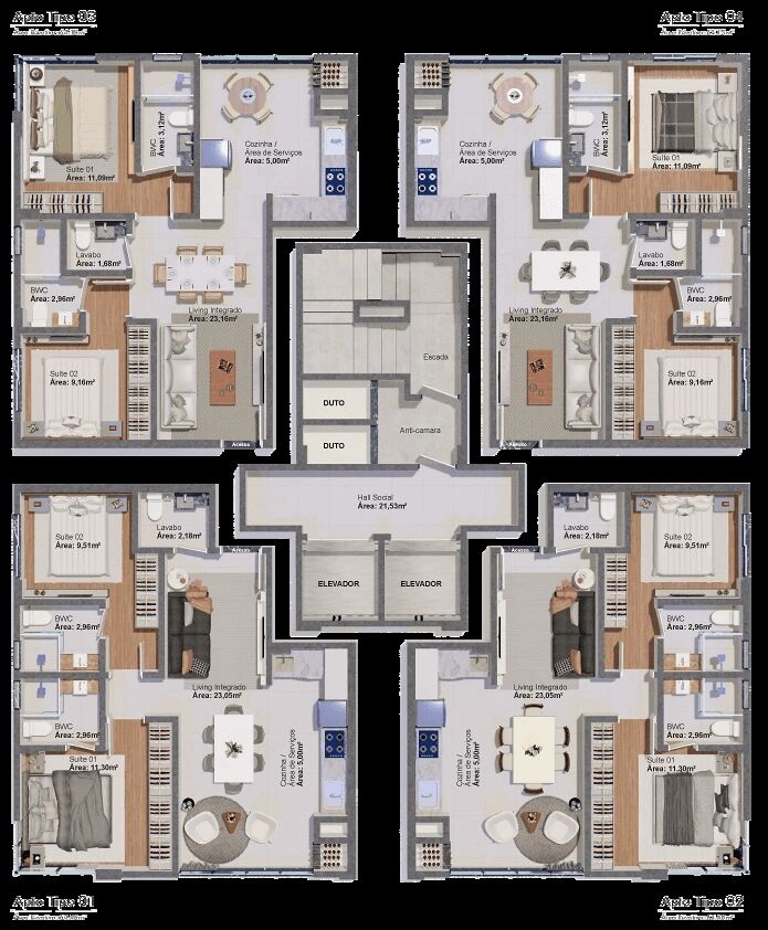 Apartamento, 2 quartos, 64 m² - Foto 2