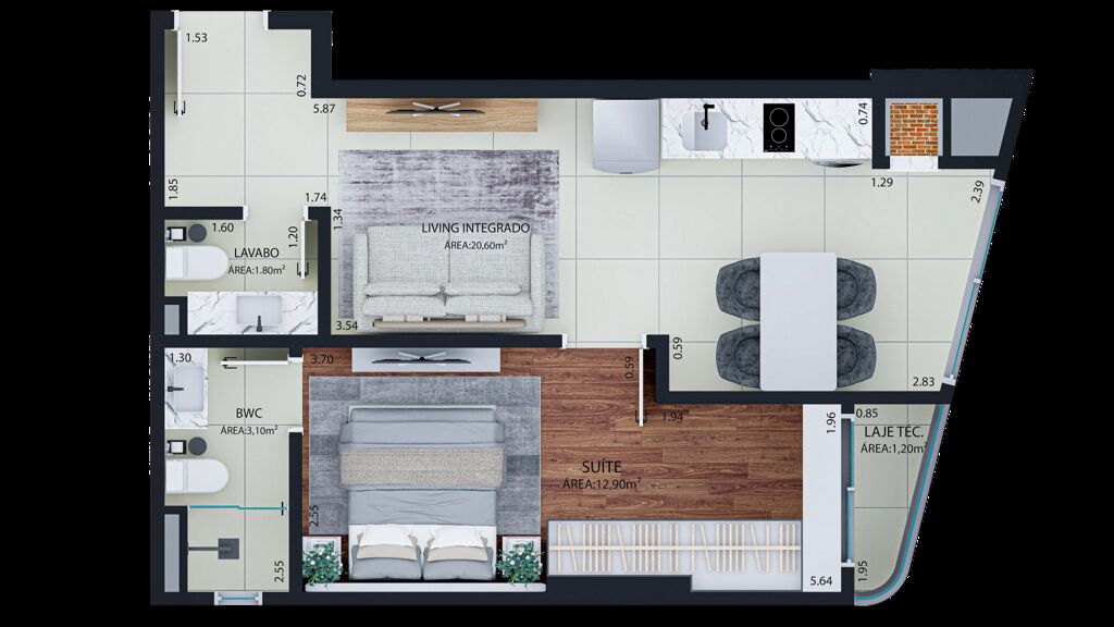 Apartamento, 2 quartos, 68 m² - Foto 7