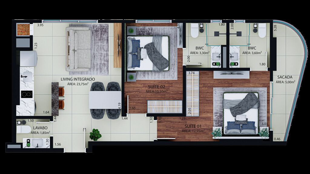 Apartamento, 2 quartos, 68 m² - Foto 9