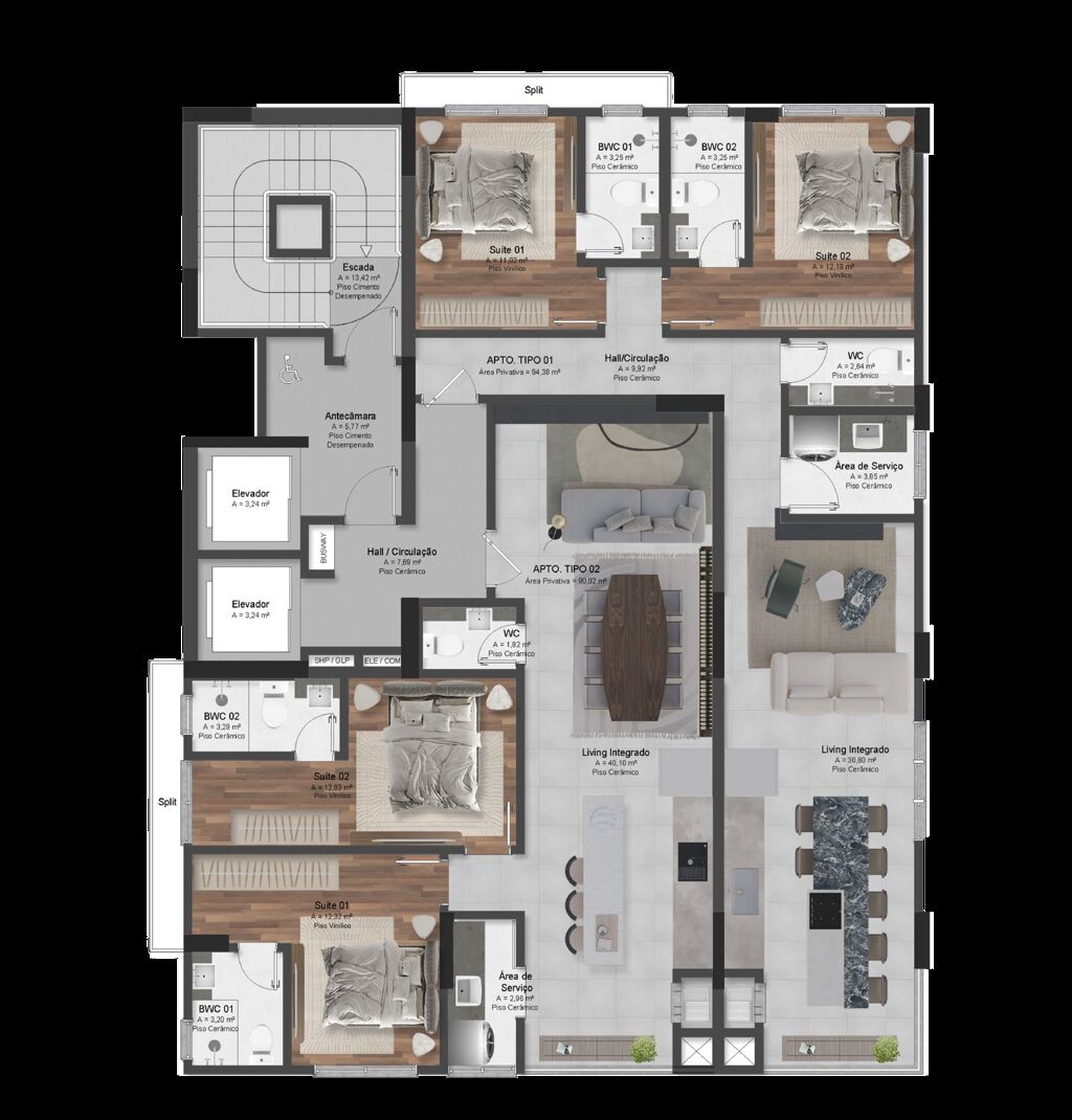 Apartamento, 2 quartos, 156 m² - Foto 3