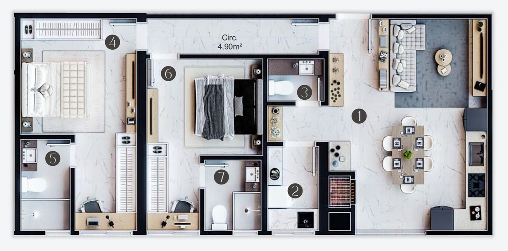 Apartamento, 3 quartos, 125 m² - Foto 2
