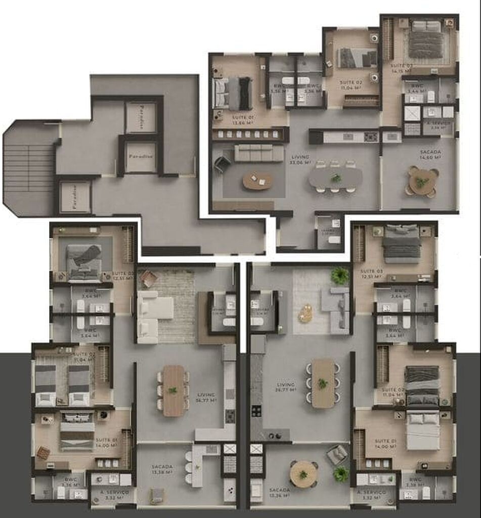 Apartamento, 3 quartos, 126 m² - Foto 2