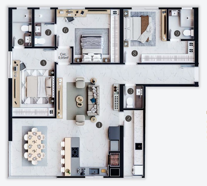 Apartamento, 3 quartos, 143 m² - Foto 5