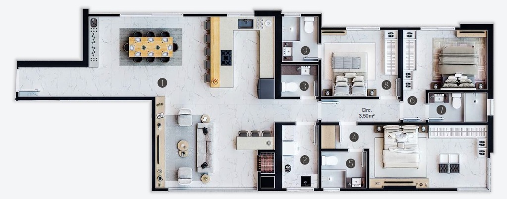 Apartamento, 3 quartos, 143 m² - Foto 6