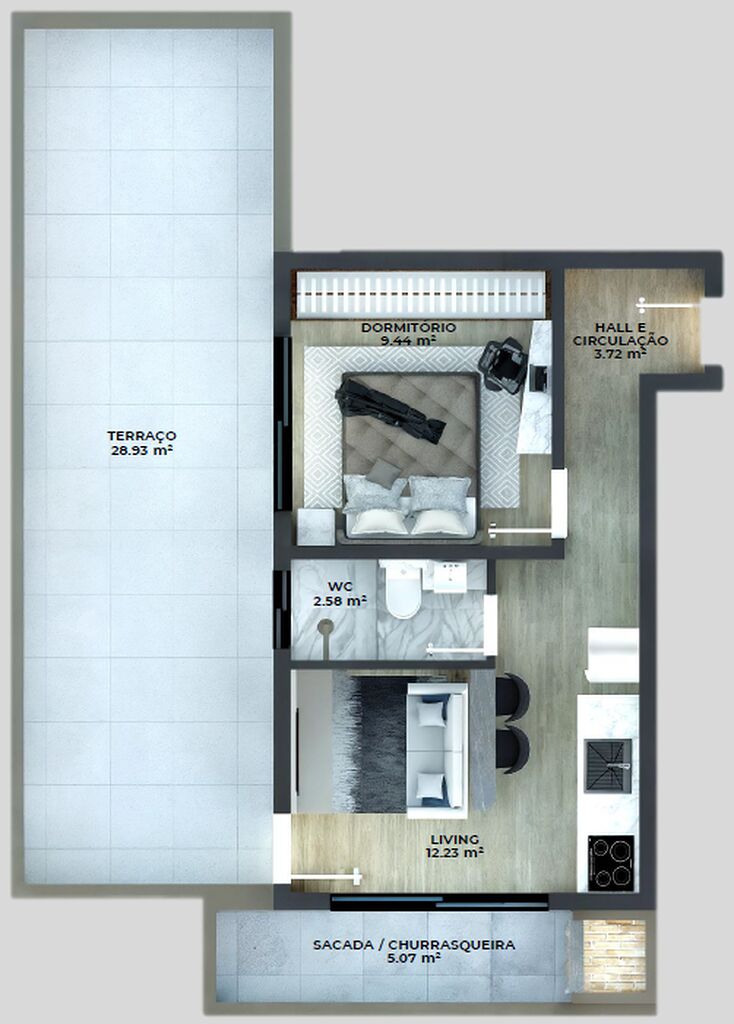 Apartamento, 1 quarto, 71 m² - Foto 7