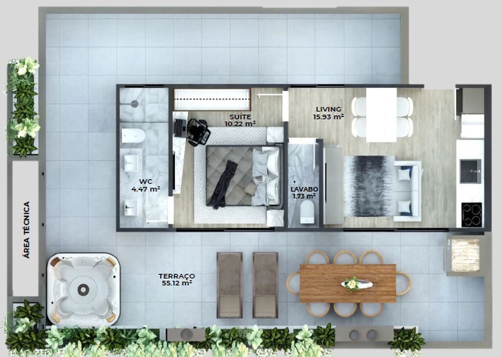Apartamento, 1 quarto, 71 m² - Foto 9