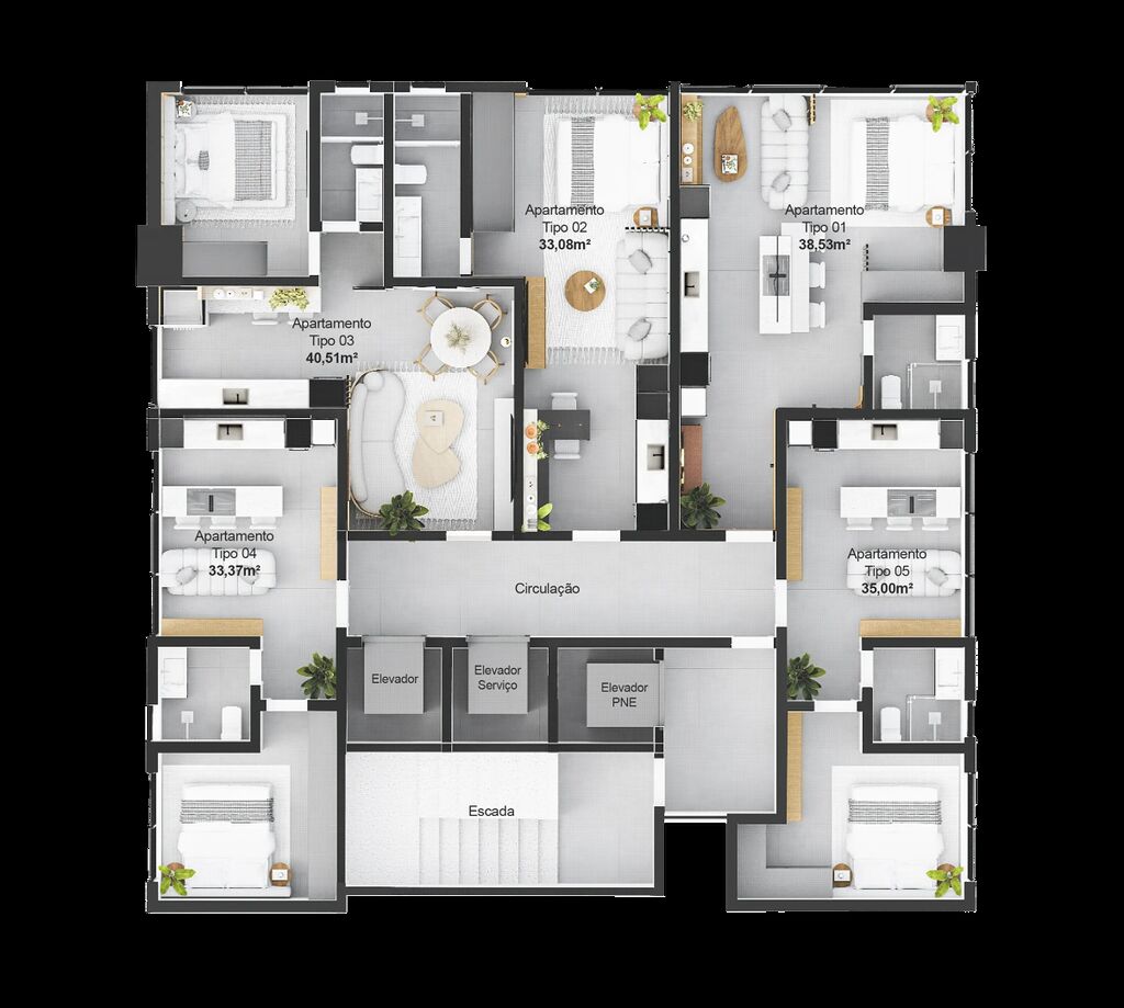 Apartamento, 1 quarto, 40 m² - Foto 2