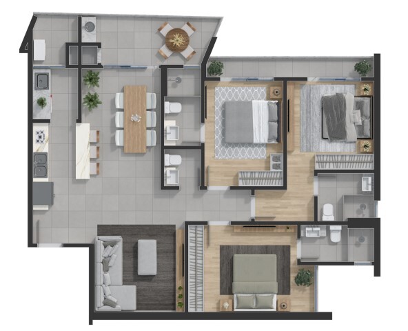 Apartamento, 3 quartos, 110 m² - Foto 4