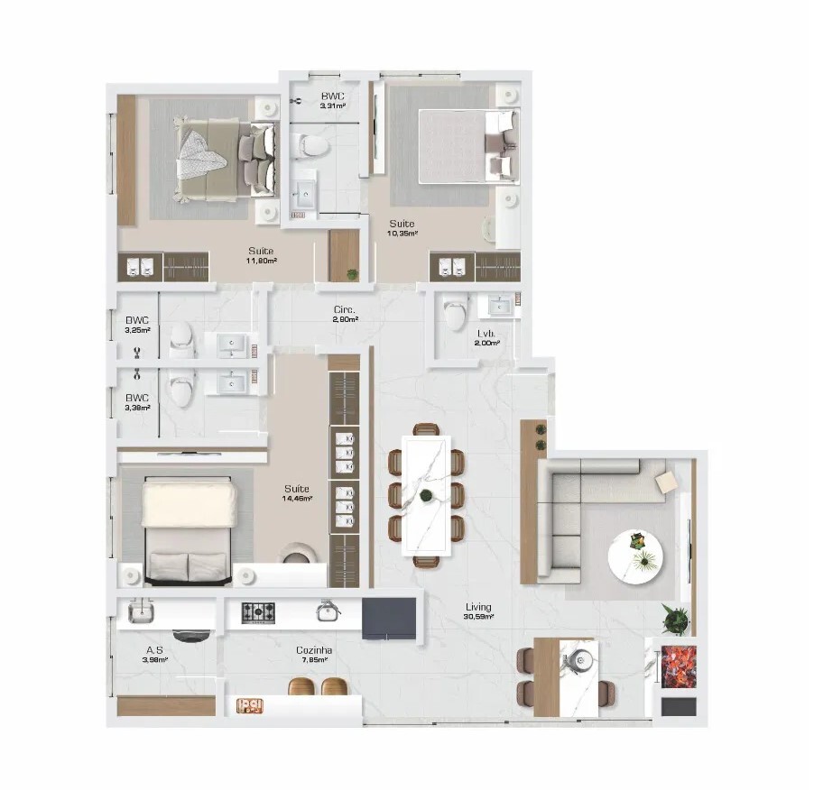 Apartamento, 113 m² - Foto 2