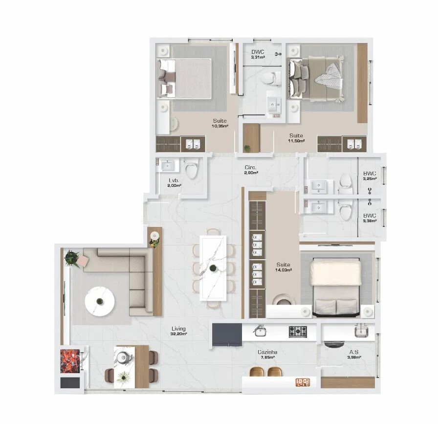 Apartamento, 113 m² - Foto 3