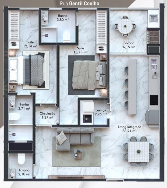 Apartamento, 3 quartos, 125 m² - Foto 5