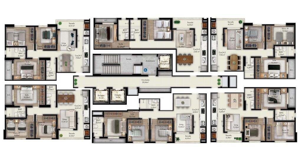 Apartamento, 3 quartos, 73 m² - Foto 2