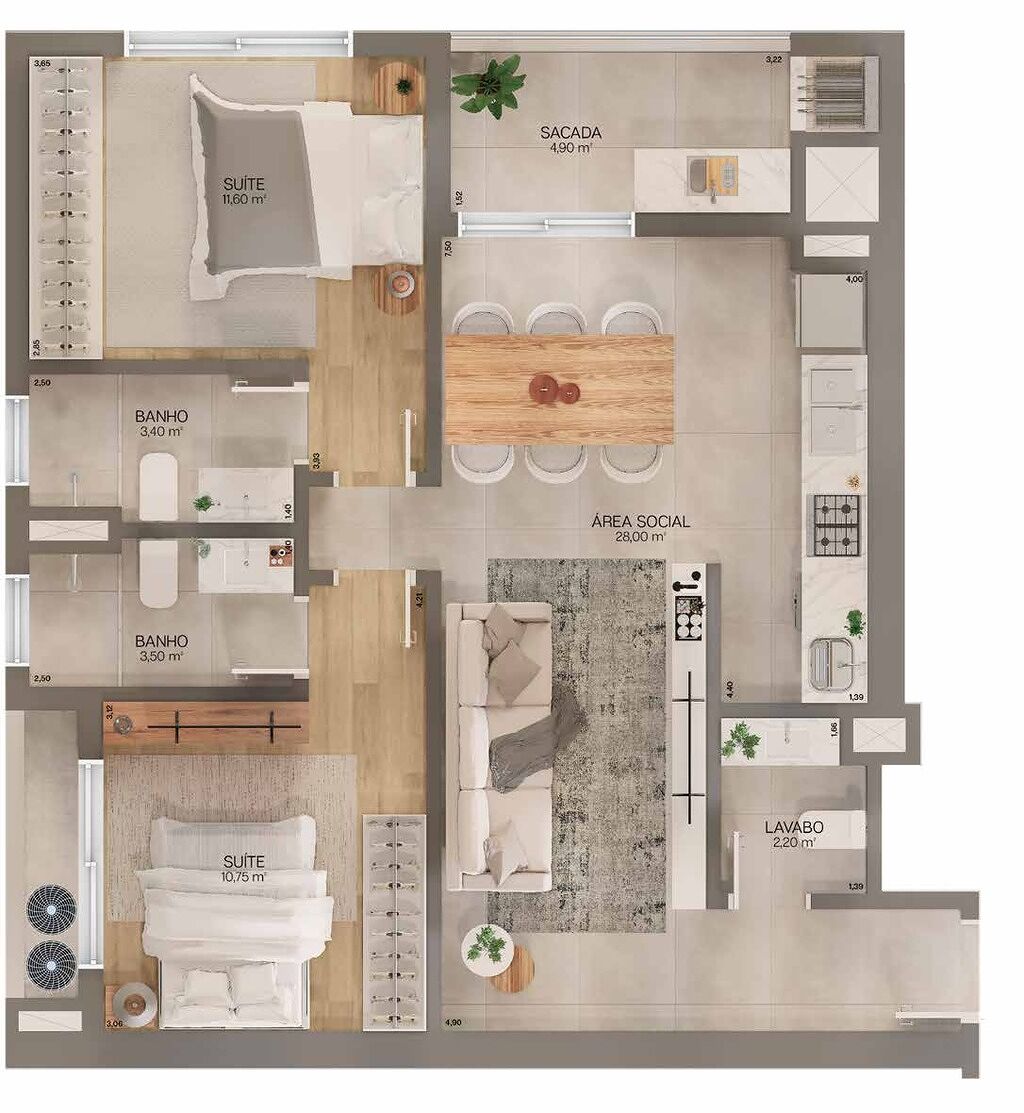 Apartamento, 2 quartos, 80 m² - Foto 8