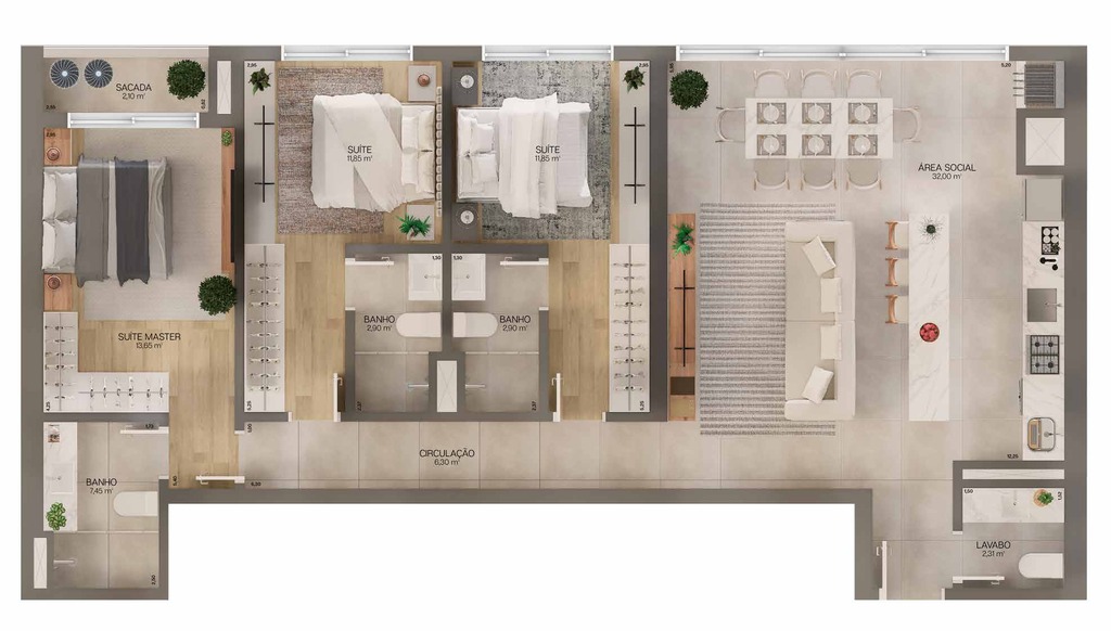 Apartamento, 2 quartos, 80 m² - Foto 9
