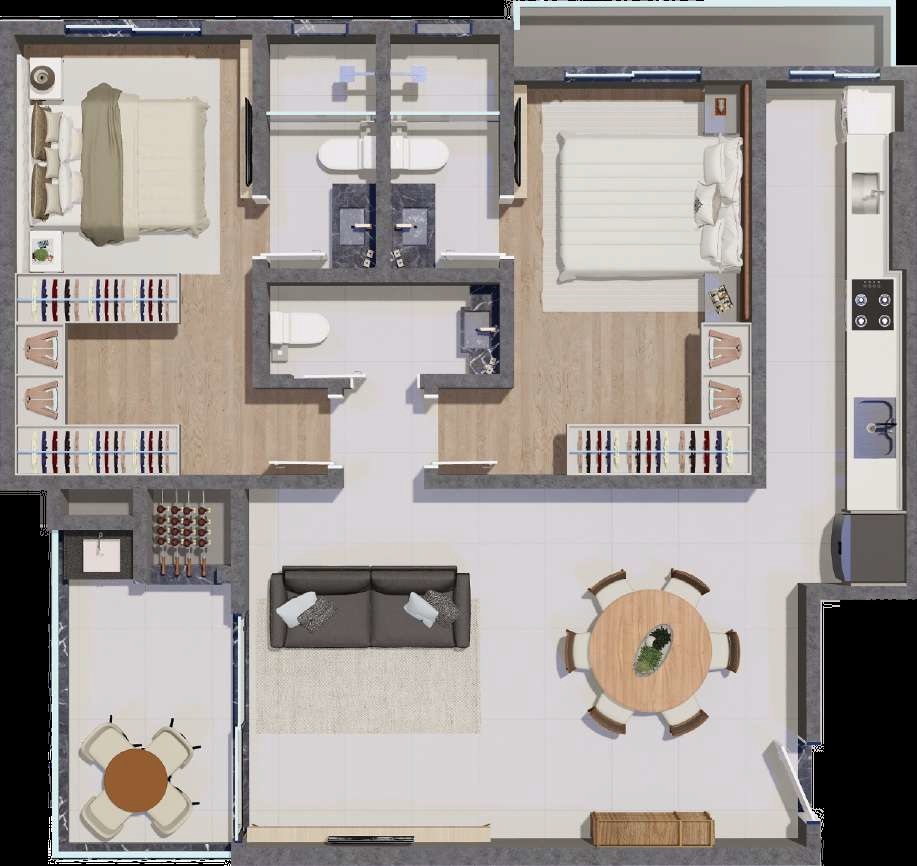 Apartamento, 2 quartos, 84 m² - Foto 3