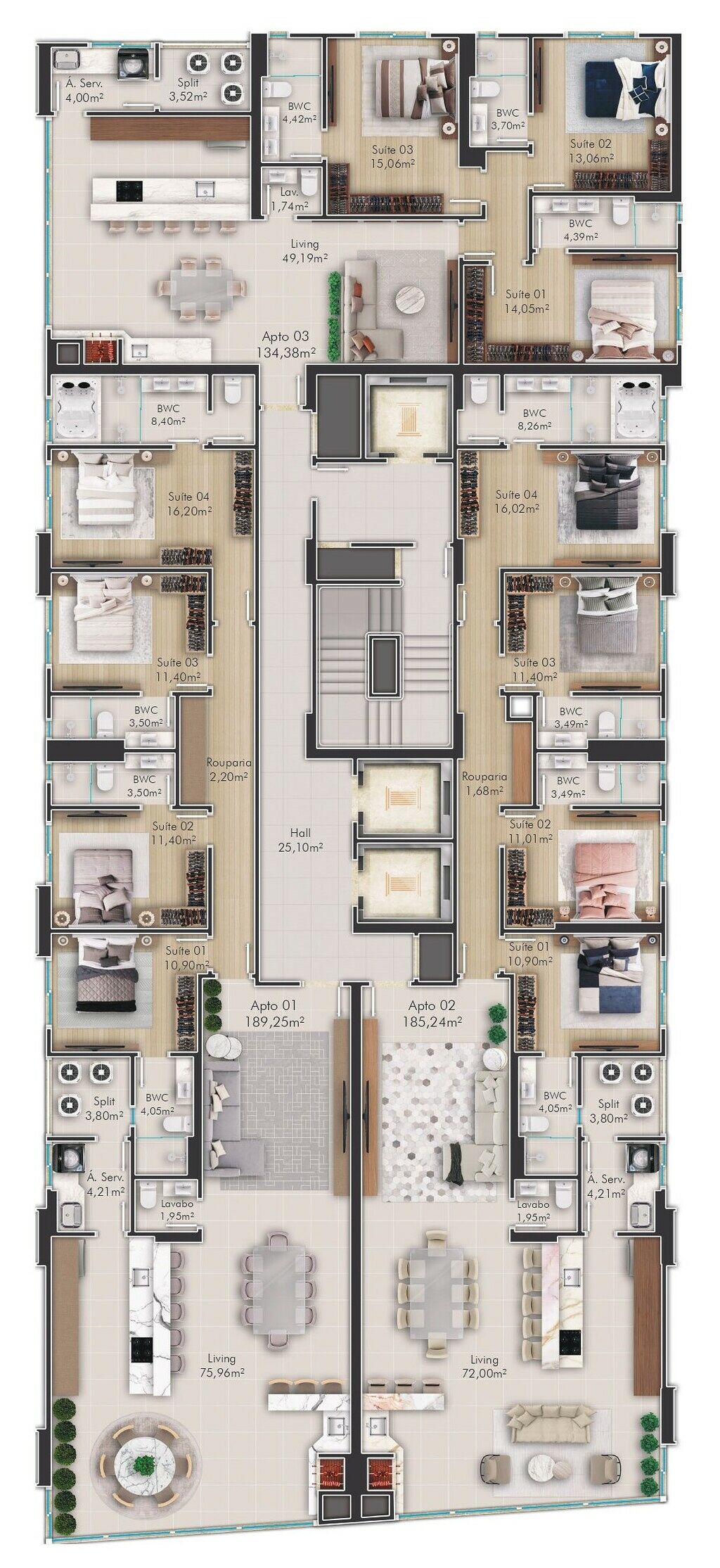 Apartamento, 3 quartos, 134 m² - Foto 2