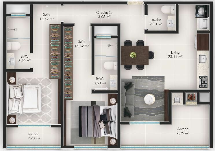 Apartamento, 2 quartos, 86 m² - Foto 6
