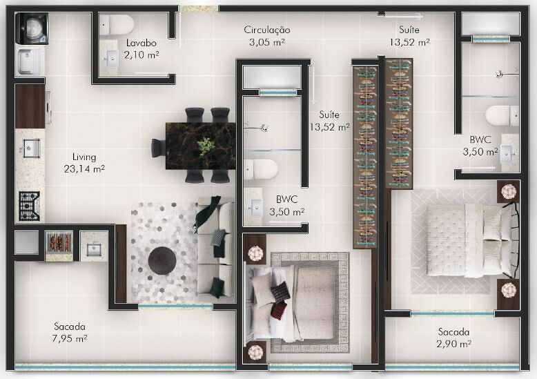 Apartamento, 2 quartos, 86 m² - Foto 7