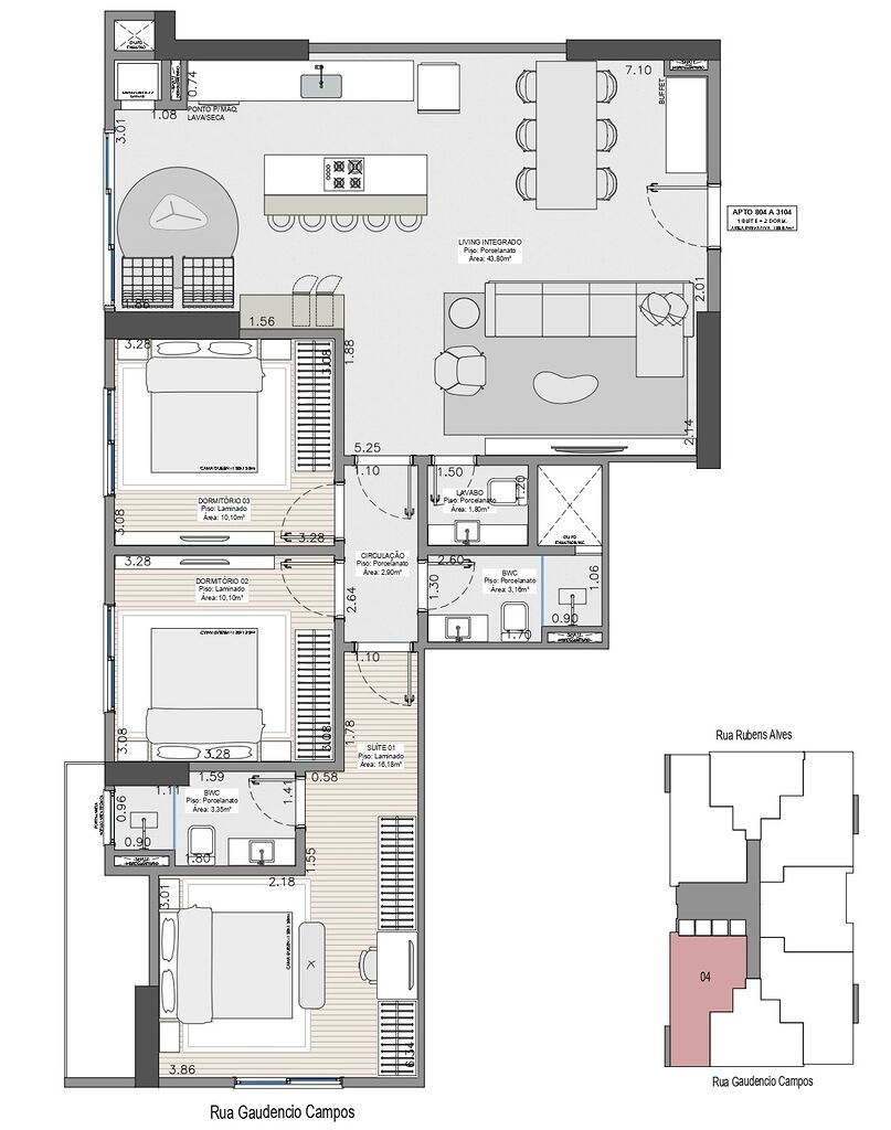 Apartamento, 3 quartos, 122 m² - Foto 9