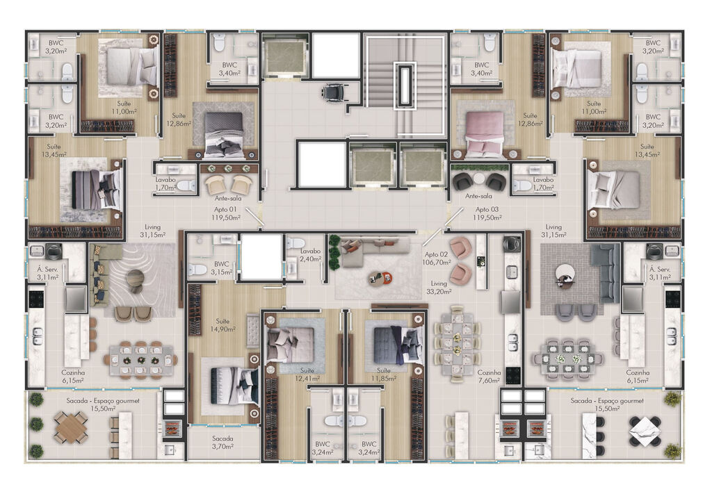 Apartamento, 119 m² - Foto 2