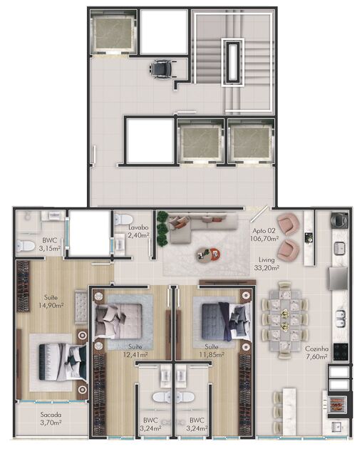 Apartamento, 119 m² - Foto 3