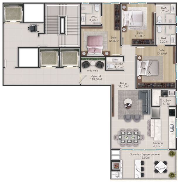 Apartamento, 119 m² - Foto 5