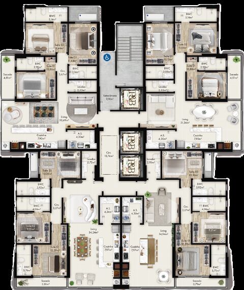 Apartamento, 3 quartos, 122 m² - Foto 3