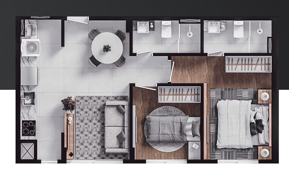 Apartamento, 2 quartos, 52 m² - Foto 6